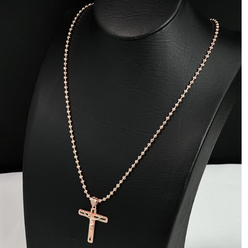 Cadena Militar Oro rosa 18k Laminado